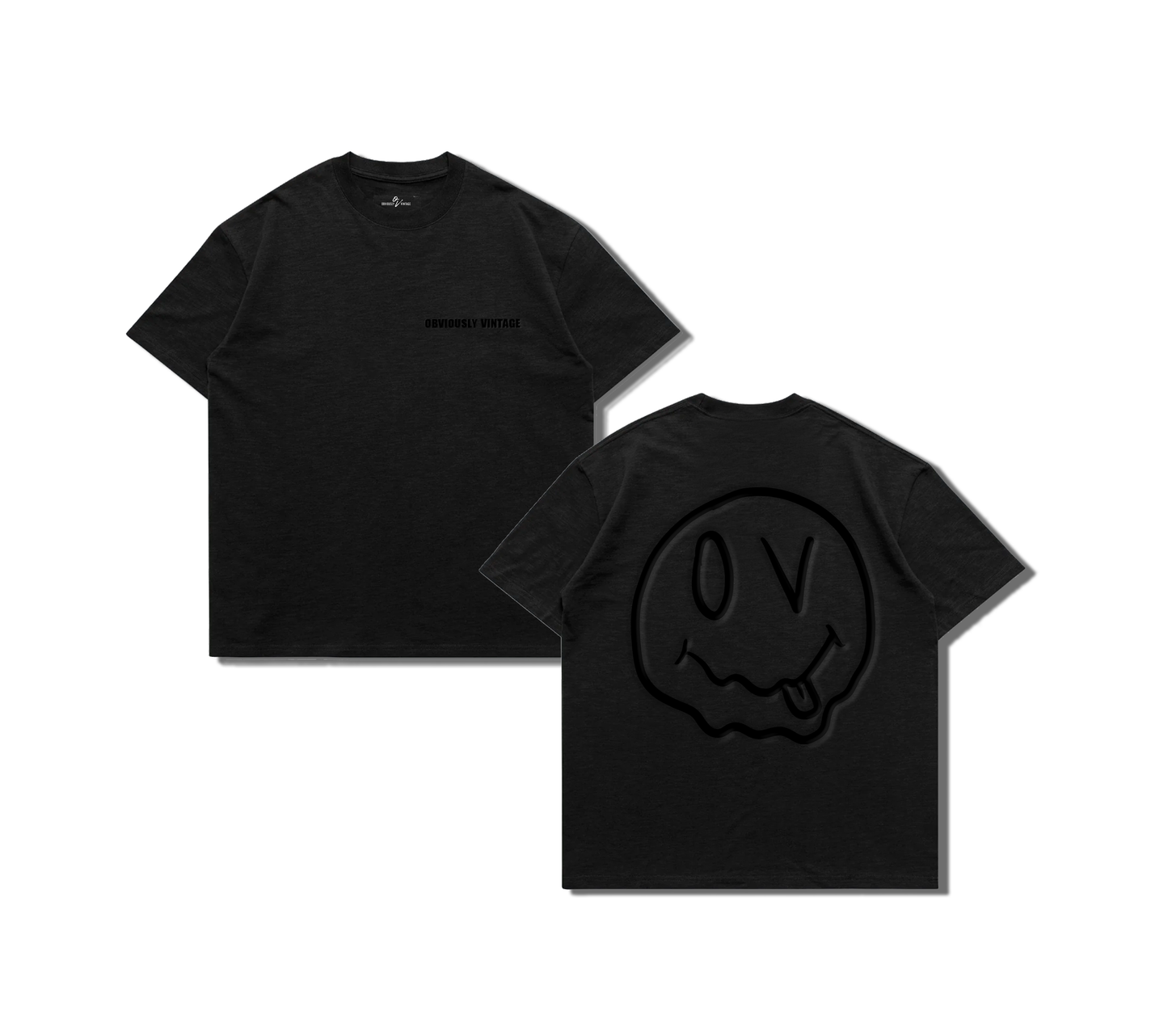 Cropped Melting Smiley Face Tee